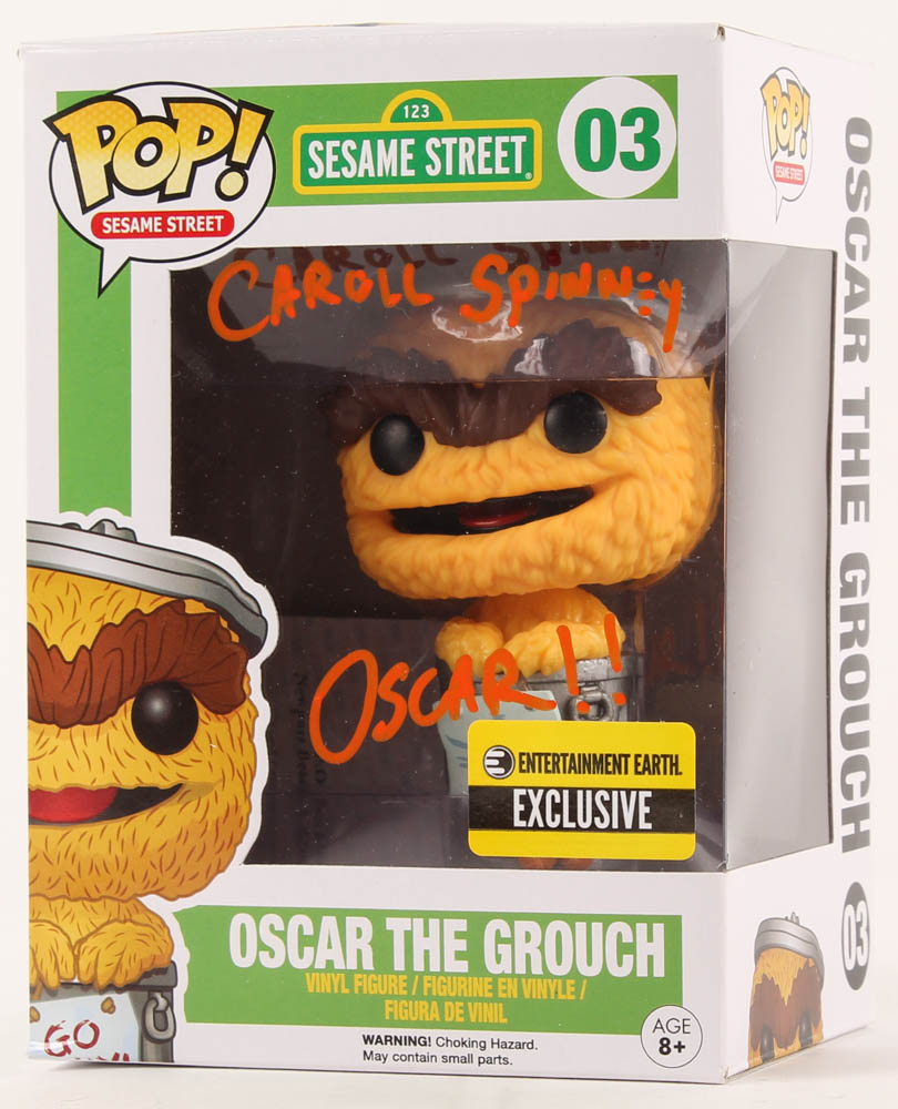 Caroll Spinney Signed "Oscar The Grouch" Sesame Street #03 Funko Pop! Vinyl Figure (PSA) at PristineAuction.com Caroll Spinney Signed "Oscar The Grouch" Sesame Street #03 Funko Pop! Vinyl Figure (PSA) at PristineAuction.com