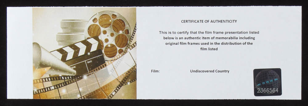 "Star Trek VI: The Undiscovered Country" LE 8x10 Custom Matted Original Film / Movie Cell Display at PristineAuction.com "Star Trek VI: The Undiscovered Country" LE 8x10 Custom Matted Original Film / Movie Cell Display at PristineAuction.com