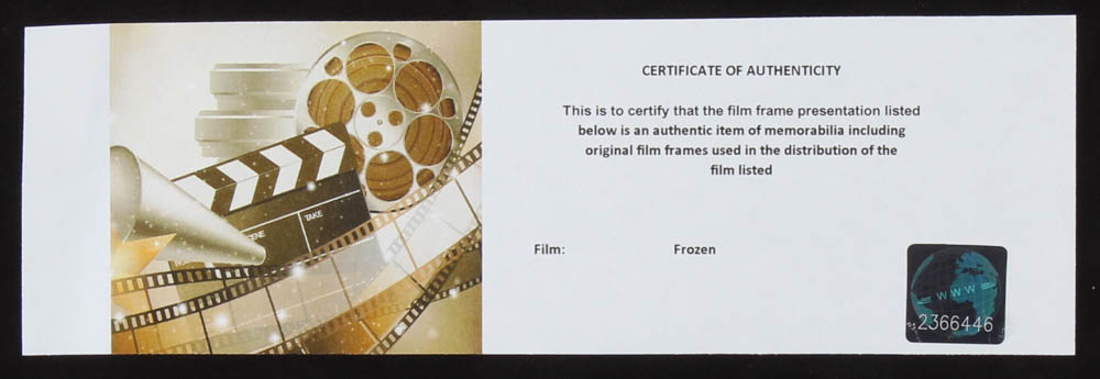 "Frozen" LE 8x10 Custom Matted Original Film / Movie Cell Display at PristineAuction.com "Frozen" LE 8x10 Custom Matted Original Film / Movie Cell Display at PristineAuction.com