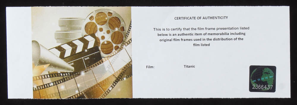 "Titanic" LE 8x10 Custom Matted Original Film / Movie Cell Display at PristineAuction.com "Titanic" LE 8x10 Custom Matted Original Film / Movie Cell Display at PristineAuction.com