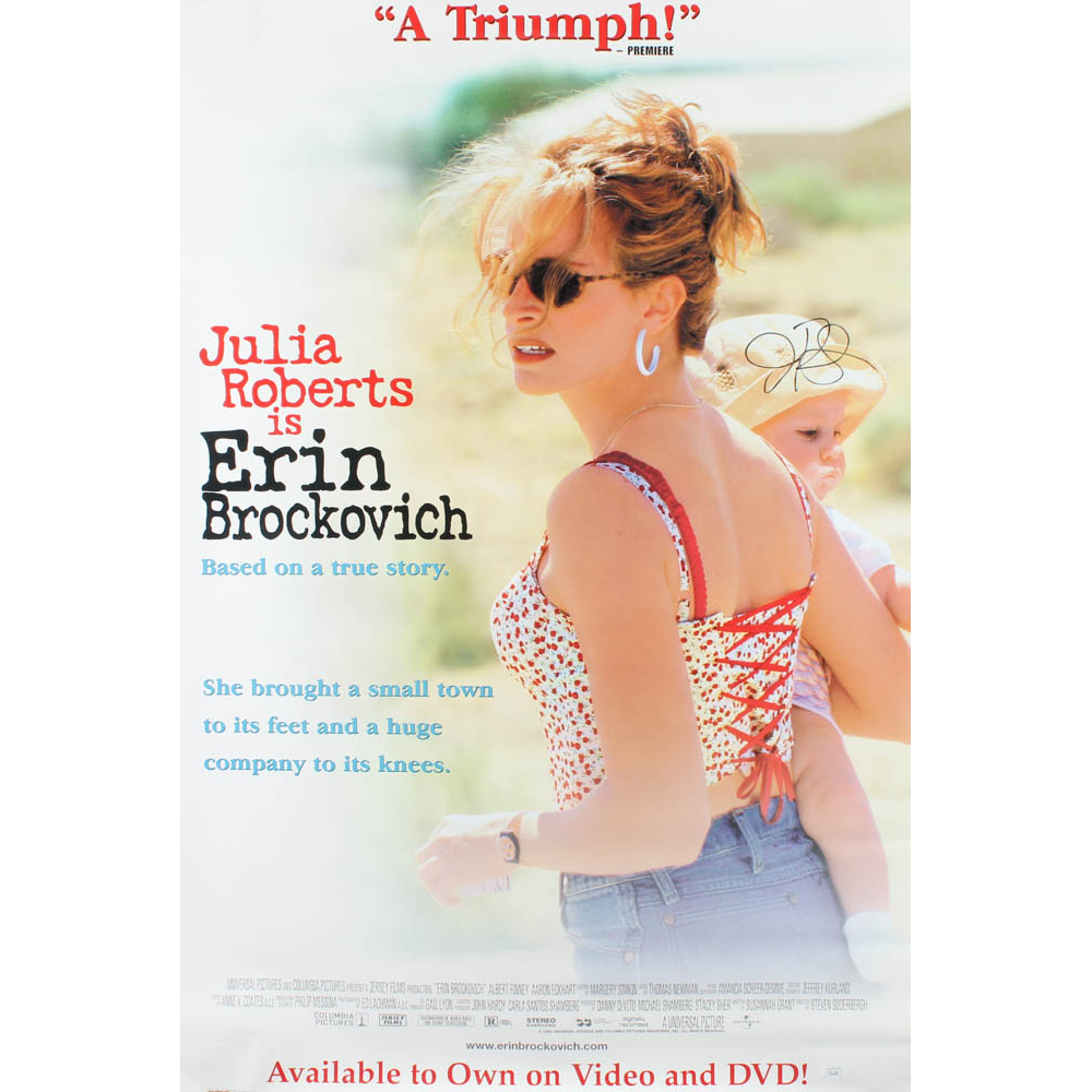 Julia Roberts Signed 22x36 "Erin Brockovich" Poster | Pristine Auction