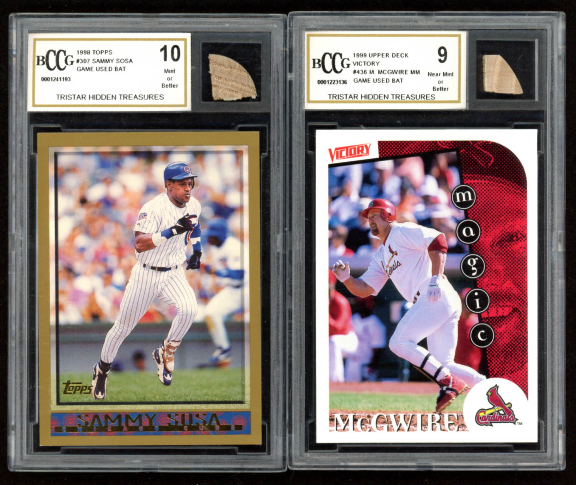 Lot of (2) Graded Baseball Cards With Mark McGwire 1999 Upper Deck 
