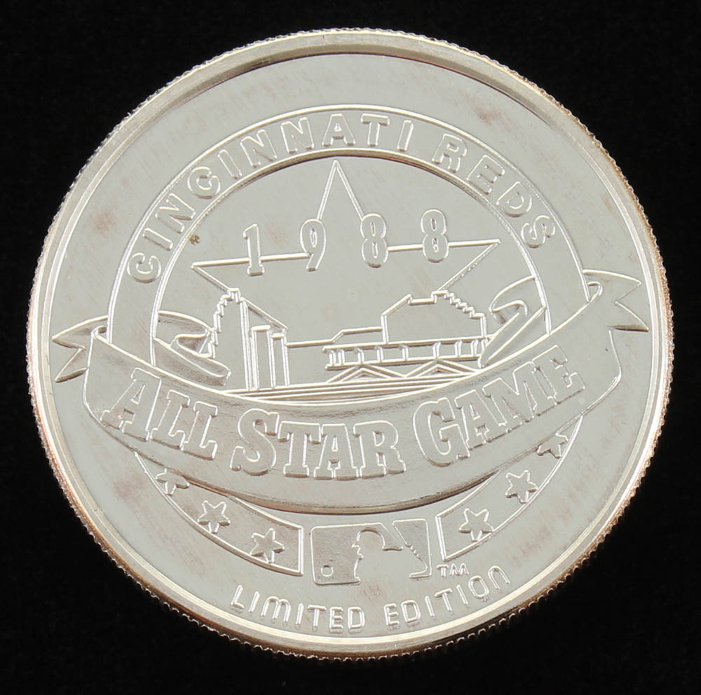 1988 Reds All Star Game Commemorative 1oz Silver Coin Display ...