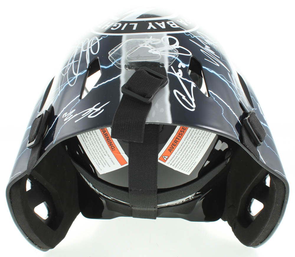 2019-20 Lightning Full-Size Goalie Mask Team-Signed by (17) with Andrei Vasilevskiy, Victor Hedman, Brayden Point (JSA ALOA) at PristineAuction.com 2019-20 Lightning Full-Size Goalie Mask Team-Signed by (17) with Andrei Vasilevskiy, Victor Hedman, Brayden Point (JSA ALOA) at PristineAuction.com