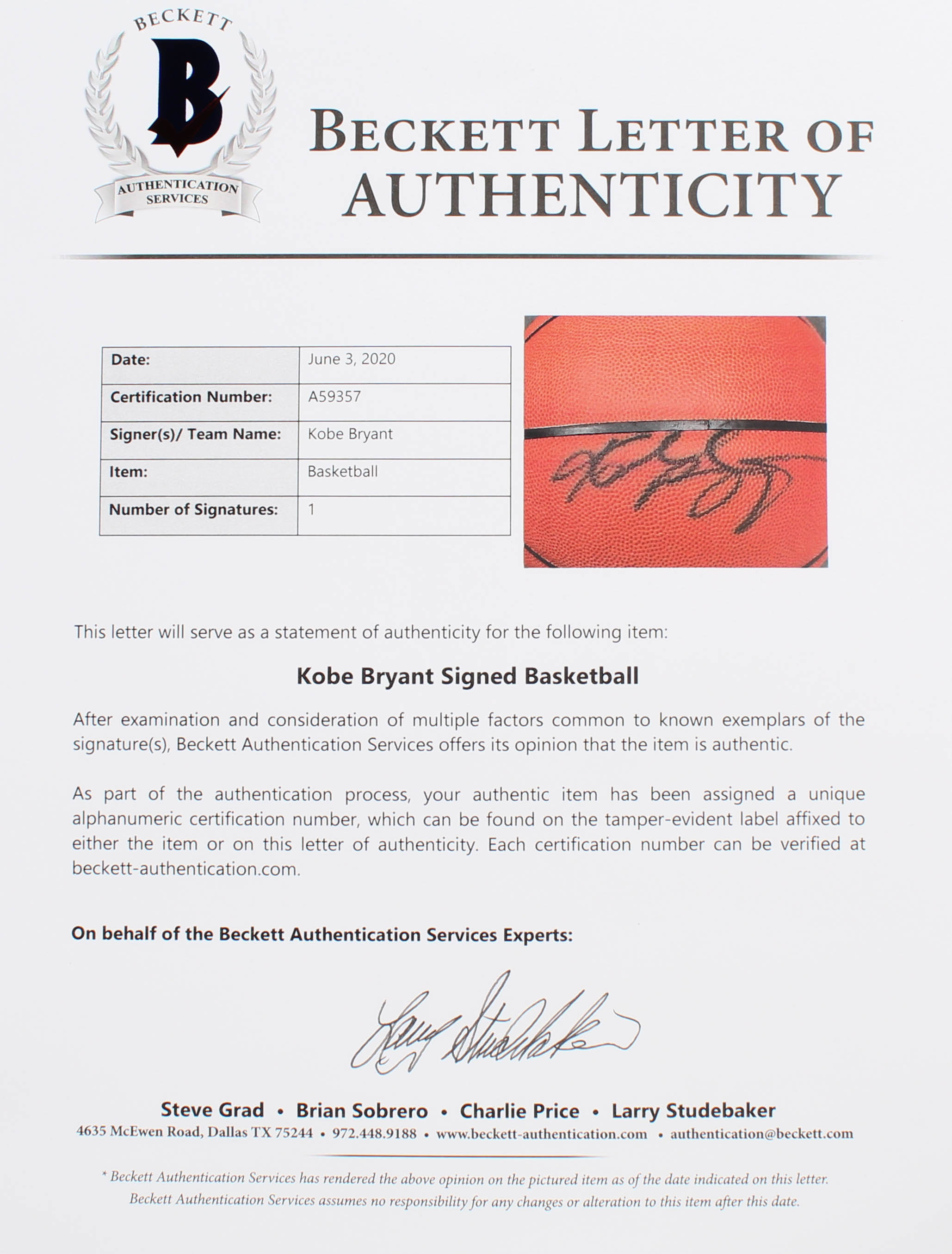 Lot of (2) Kobe Bryant Items With Signed NBA Basketball WIth DIsplay Case & 1999 Game Worn Warm Ups Piece (Beckett LOA & PSA Hologram) at PristineAuction.com Lot of (2) Kobe Bryant Items With Signed NBA Basketball WIth DIsplay Case & 1999 Game Worn Warm Ups Piece (Beckett LOA & PSA Hologram) at PristineAuction.com