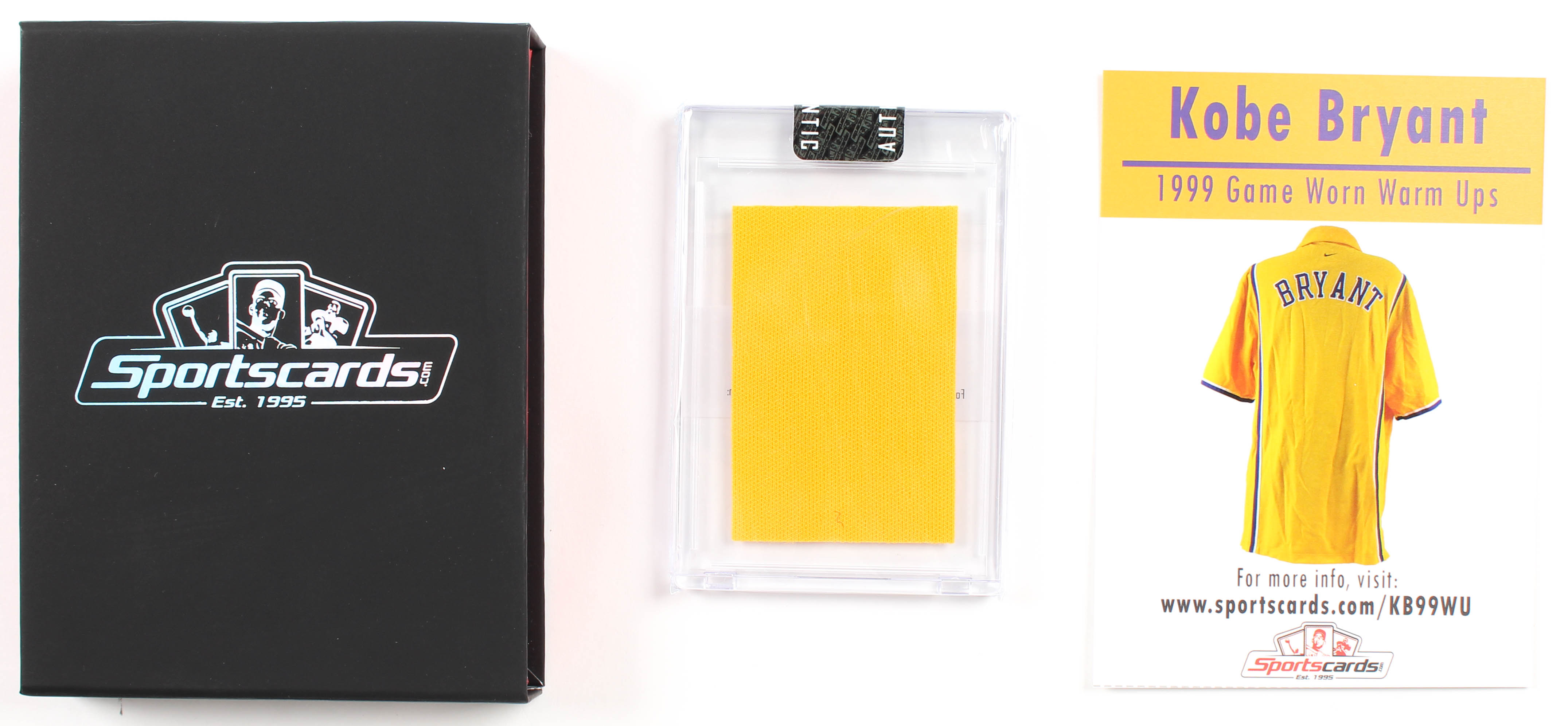 Lot of (2) Kobe Bryant Items With Signed NBA Basketball WIth DIsplay Case & 1999 Game Worn Warm Ups Piece (Beckett LOA & PSA Hologram) at PristineAuction.com Lot of (2) Kobe Bryant Items With Signed NBA Basketball WIth DIsplay Case & 1999 Game Worn Warm Ups Piece (Beckett LOA & PSA Hologram) at PristineAuction.com