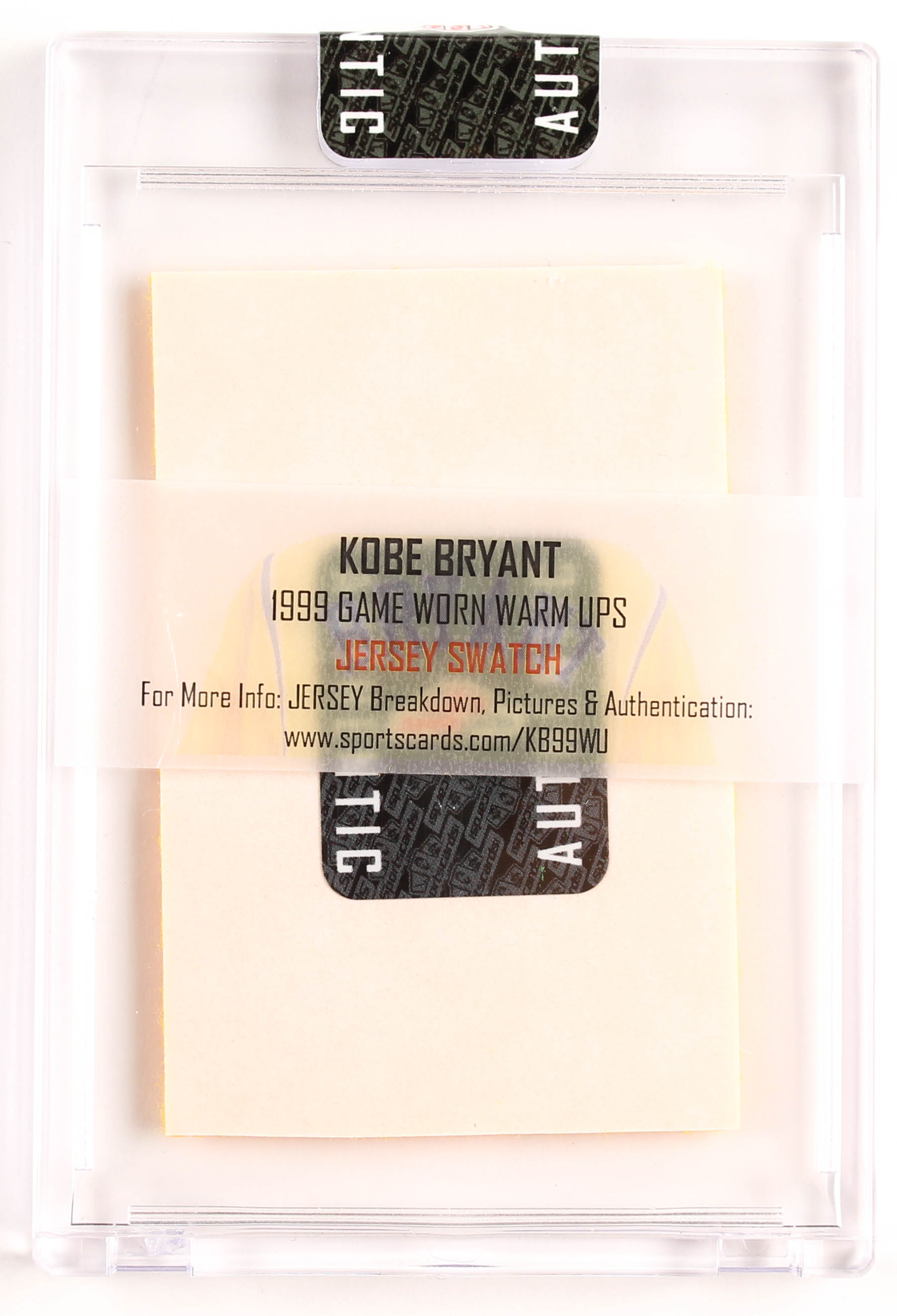 Lot of (2) Kobe Bryant Items With Signed NBA Basketball WIth DIsplay Case & 1999 Game Worn Warm Ups Piece (Beckett LOA & PSA Hologram) at PristineAuction.com Lot of (2) Kobe Bryant Items With Signed NBA Basketball WIth DIsplay Case & 1999 Game Worn Warm Ups Piece (Beckett LOA & PSA Hologram) at PristineAuction.com