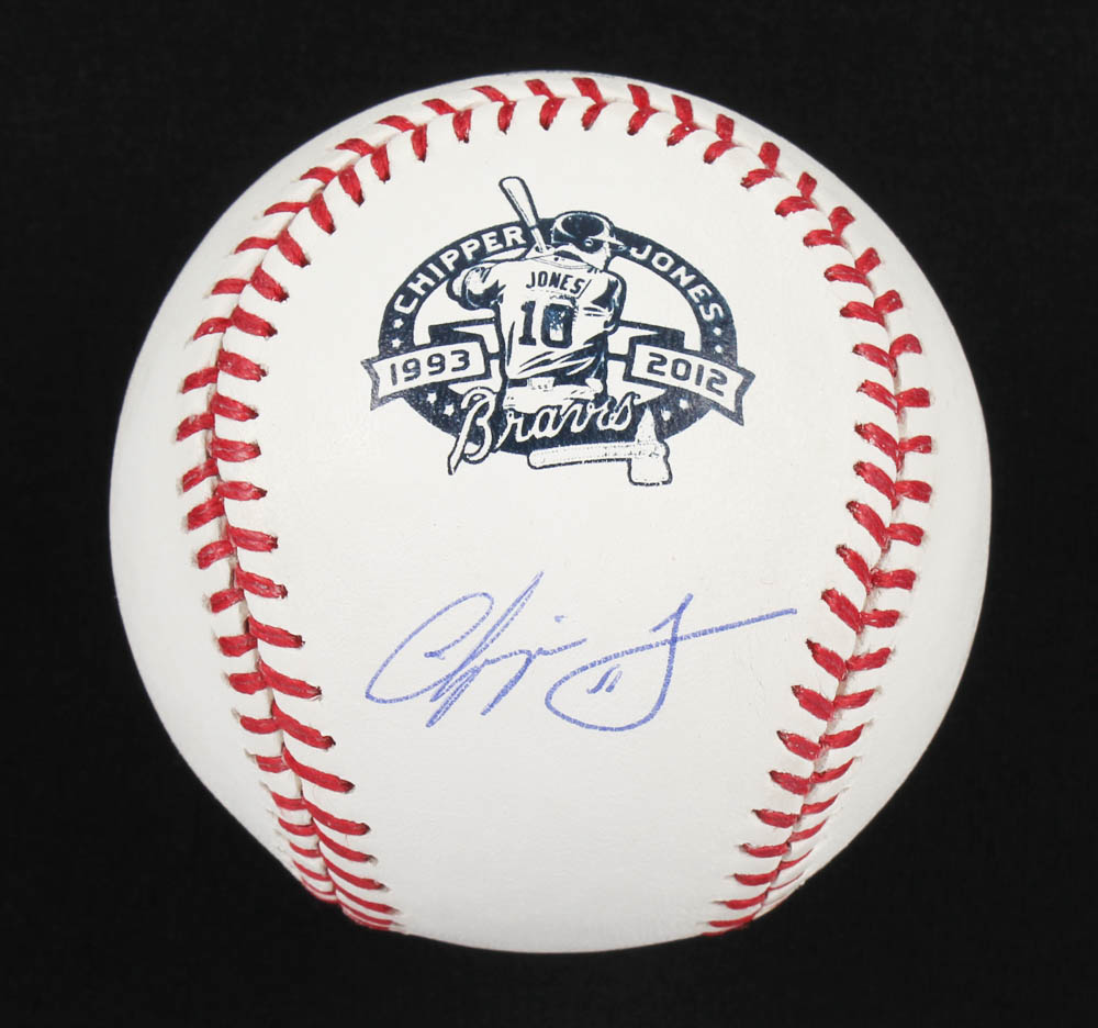 Chipper Jones Signed Jones Commemorative OML Baseball (MLB Hologram) at PristineAuction.com Chipper Jones Signed Jones Commemorative OML Baseball (MLB Hologram) at PristineAuction.com