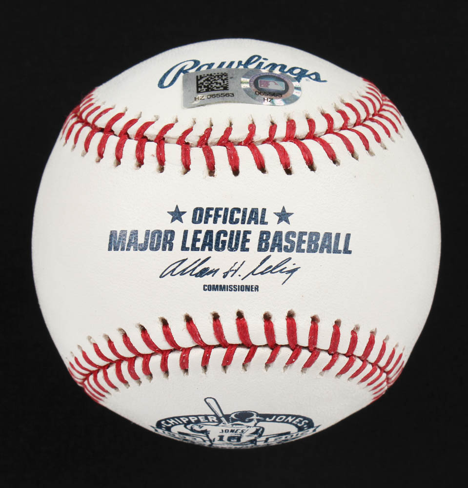 Chipper Jones Signed Jones Commemorative OML Baseball (MLB Hologram) at PristineAuction.com Chipper Jones Signed Jones Commemorative OML Baseball (MLB Hologram) at PristineAuction.com