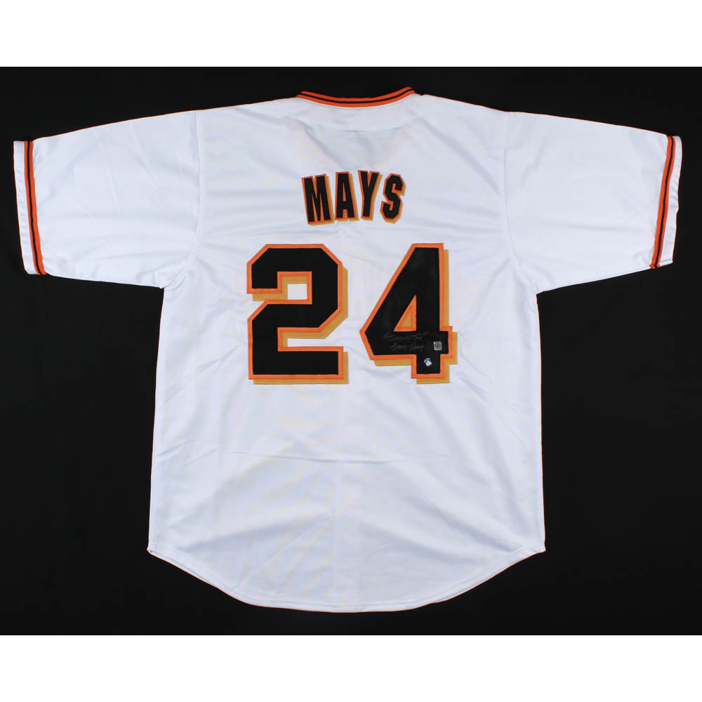 willie mays autographed jersey