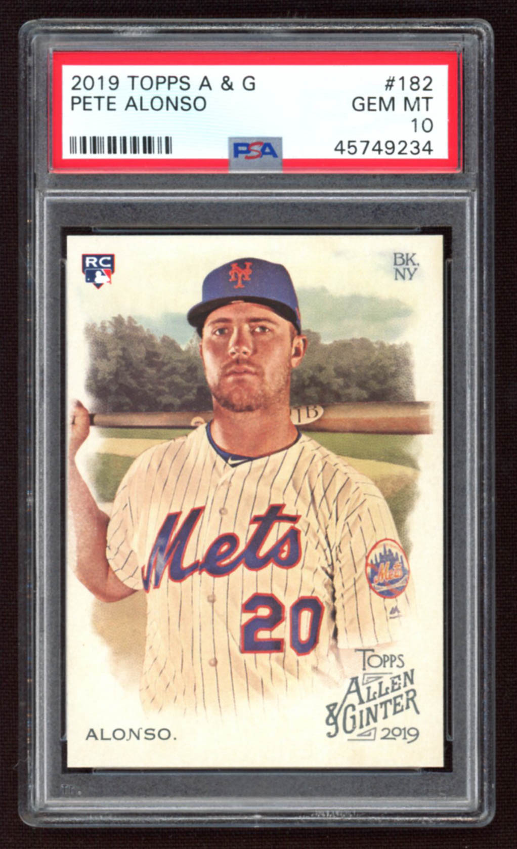 Pete Alonso 2019 Topps Allen and Ginter #182 RC (PSA 10) at PristineAuction.com Pete Alonso 2019 Topps Allen and Ginter #182 RC (PSA 10) at PristineAuction.com