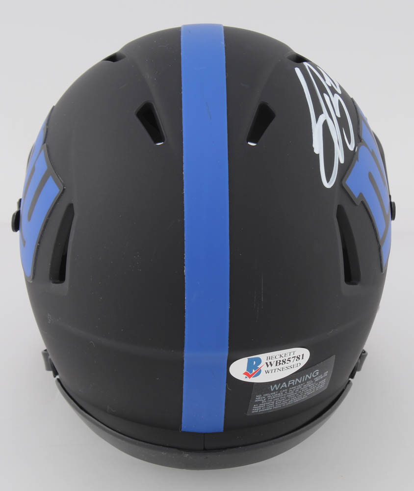 Saquon Barkley Signed Giants Eclipse Alternate Speed Mini Helmet (Beckett COA) at PristineAuction.com Saquon Barkley Signed Giants Eclipse Alternate Speed Mini Helmet (Beckett COA) at PristineAuction.com