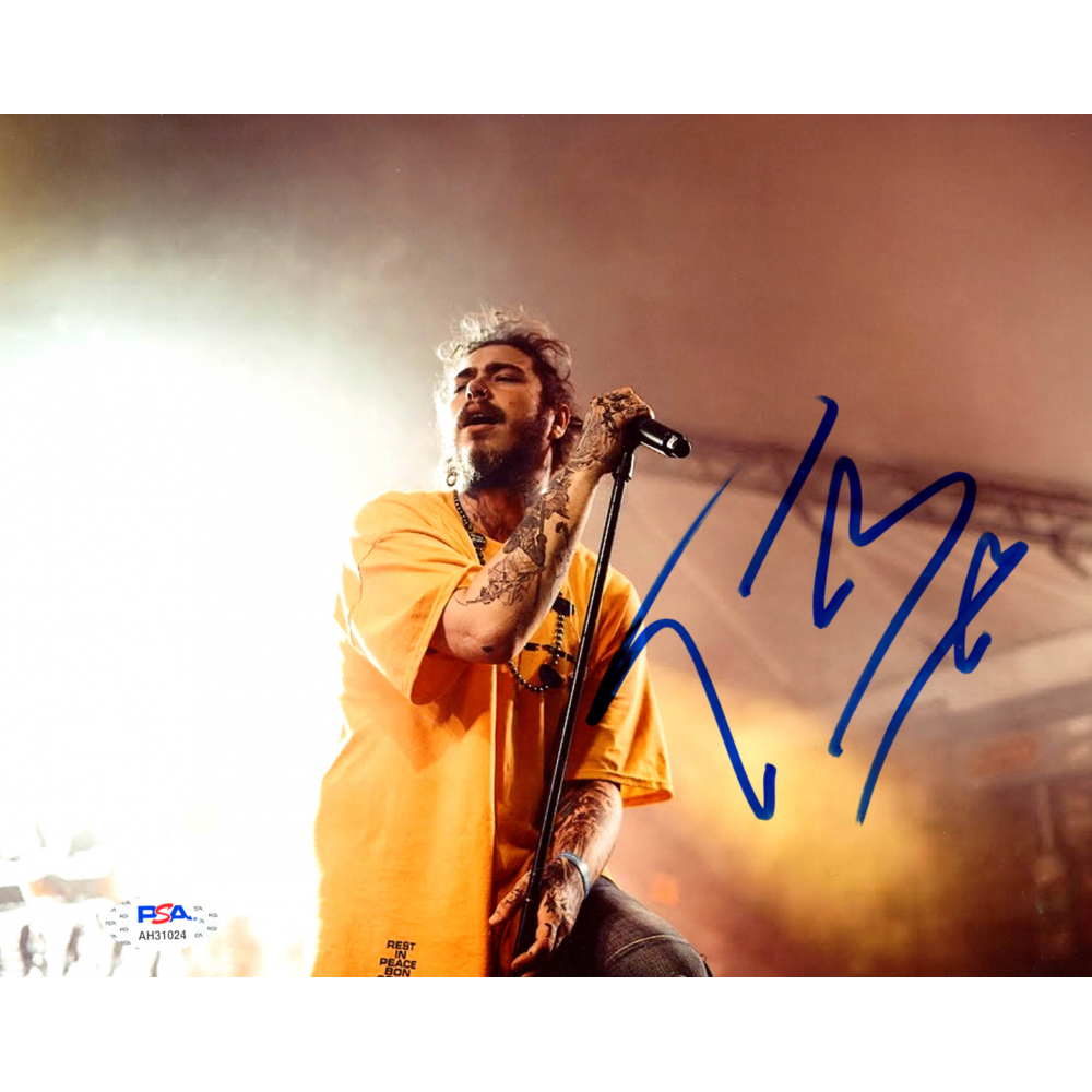 Post Malone Signed 8x10 Photo (PSA COA) Pristine Auction