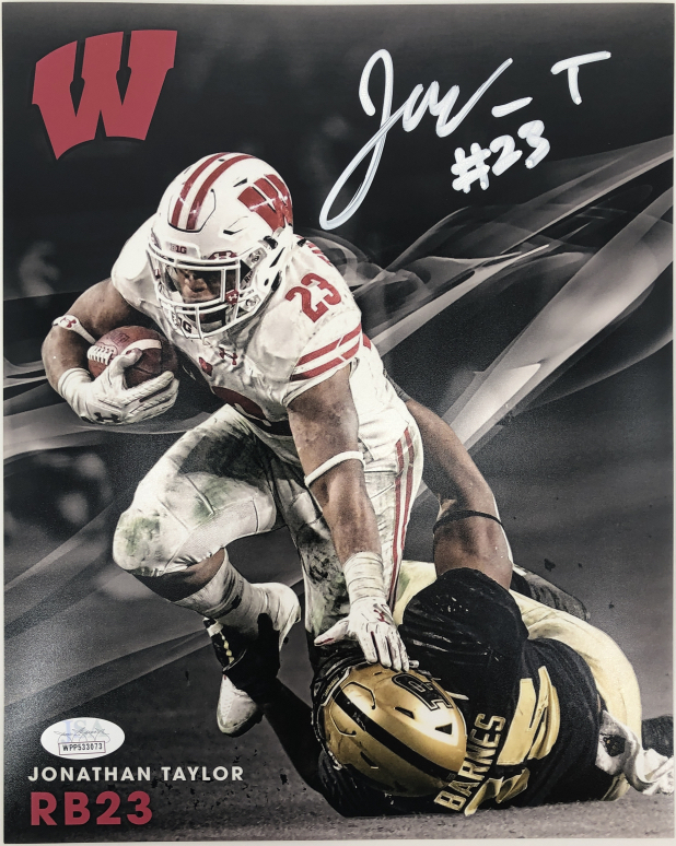 Jonathan Taylor Signed Wisconsin Badgers 8x10 Photo (JSA COA) at PristineAuction.com Jonathan Taylor Signed Wisconsin Badgers 8x10 Photo (JSA COA) at PristineAuction.com