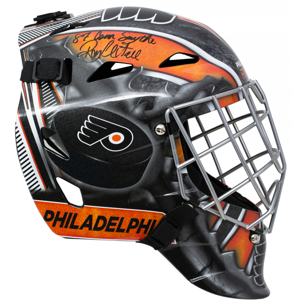 Ron Hextall Signed Flyers Full Size Goalie Mask Inscribed "87 Conn
