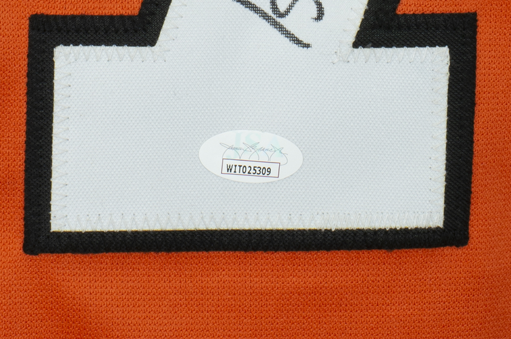 Ron Hextall Signed Jersey Inscribed "1st Goalie To Score A Goal" (JSA COA) at PristineAuction.com Ron Hextall Signed Jersey Inscribed "1st Goalie To Score A Goal" (JSA COA) at PristineAuction.com