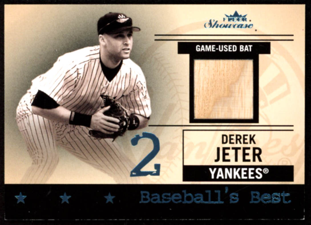 Derek Jeter 2004 Fleer Showcase Baseballs Best Game Used Bat #DJ at PristineAuction.com Derek Jeter 2004 Fleer Showcase Baseballs Best Game Used Bat #DJ at PristineAuction.com