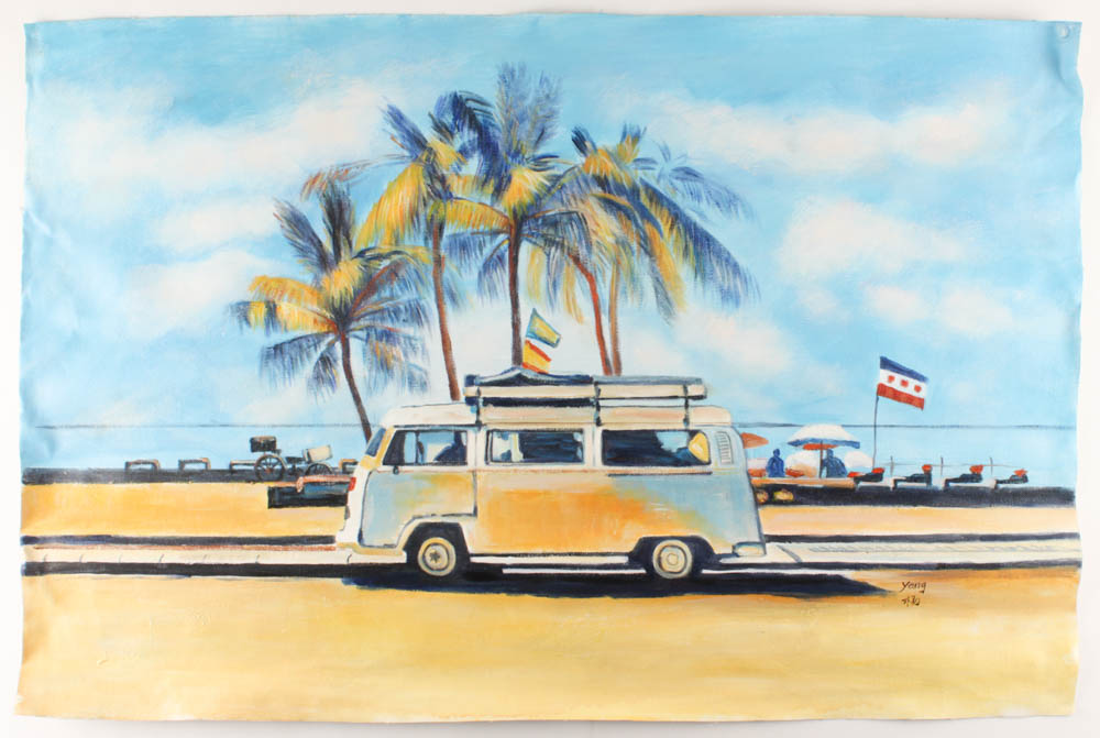 Rodney Weng Signed “Coast Line Drive” 25.25x37.25 Original Oil Panting on Linen (PA LOA) at PristineAuction.com Rodney Weng Signed “Coast Line Drive” 25.25x37.25 Original Oil Panting on Linen (PA LOA) at PristineAuction.com