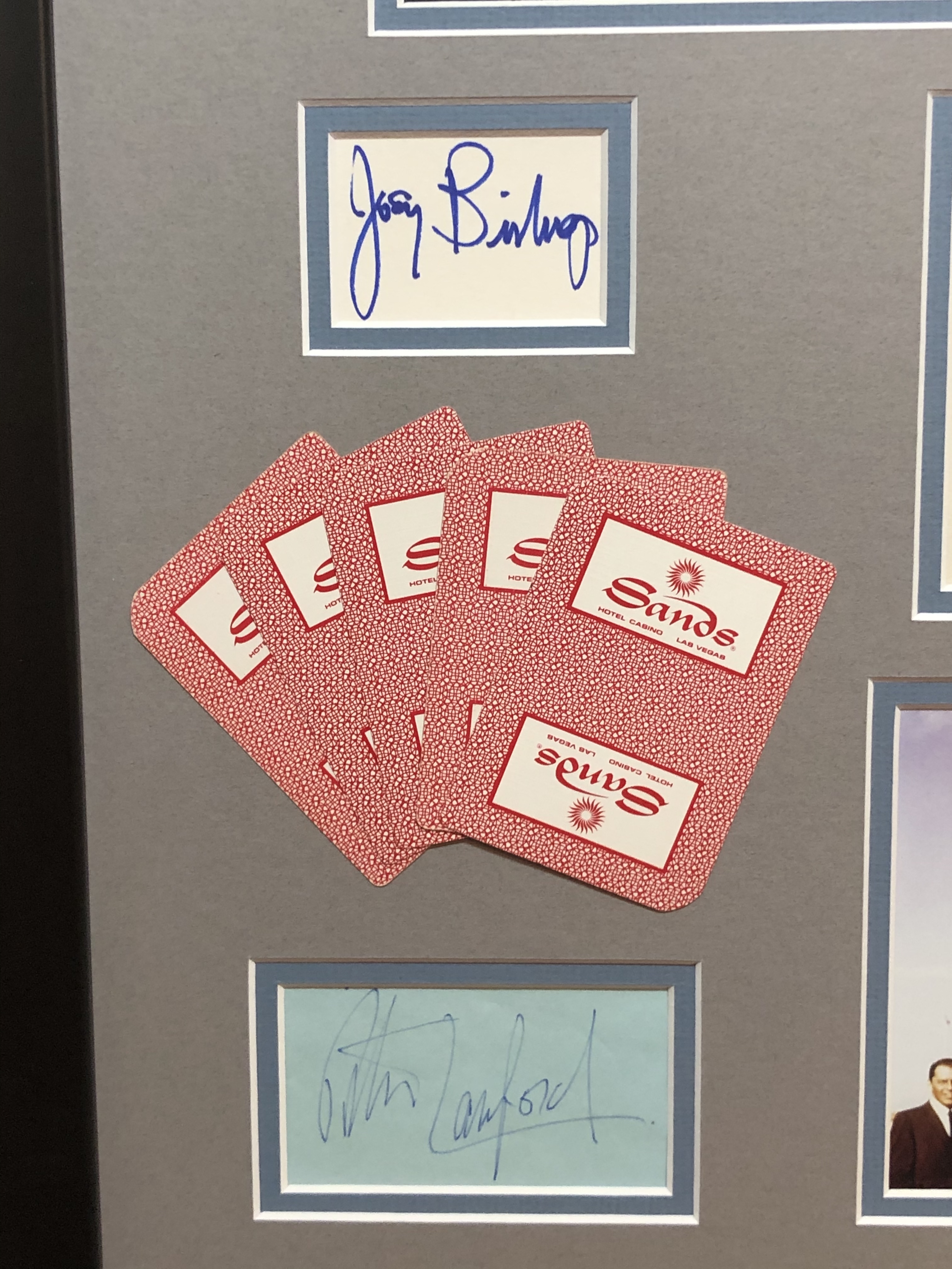 "The Rat Pack" 24x28 Custom Framed Cut Display Signed by (5) with Joey Bishop, Frank Sinatra, Sammy Davis Jr., Peter Lawford & Dean Martin (JSA LOA & PSA COA) at PristineAuction.com "The Rat Pack" 24x28 Custom Framed Cut Display Signed by (5) with Joey Bishop, Frank Sinatra, Sammy Davis Jr., Peter Lawford & Dean Martin (JSA LOA & PSA COA) at PristineAuction.com