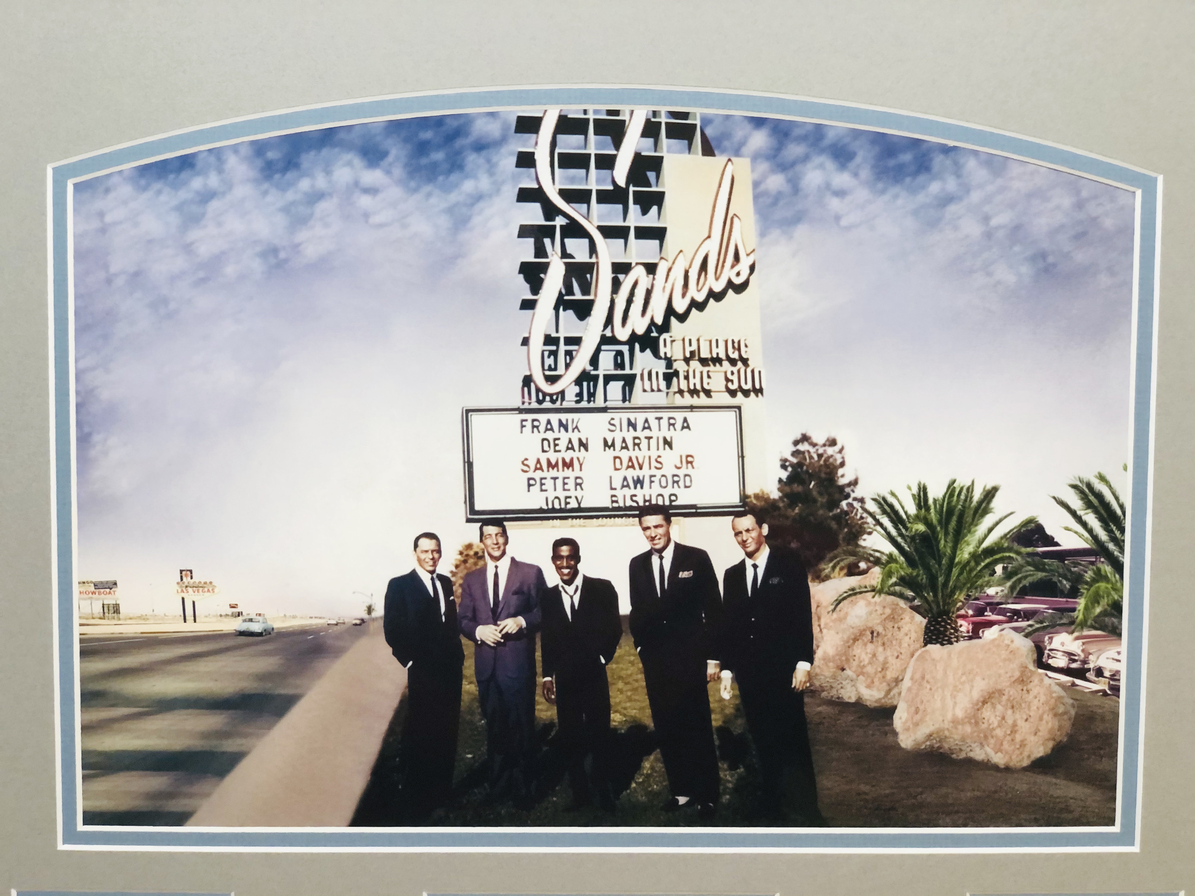 "The Rat Pack" 24x28 Custom Framed Cut Display Signed by (5) with Joey Bishop, Frank Sinatra, Sammy Davis Jr., Peter Lawford & Dean Martin (JSA LOA & PSA COA) at PristineAuction.com "The Rat Pack" 24x28 Custom Framed Cut Display Signed by (5) with Joey Bishop, Frank Sinatra, Sammy Davis Jr., Peter Lawford & Dean Martin (JSA LOA & PSA COA) at PristineAuction.com