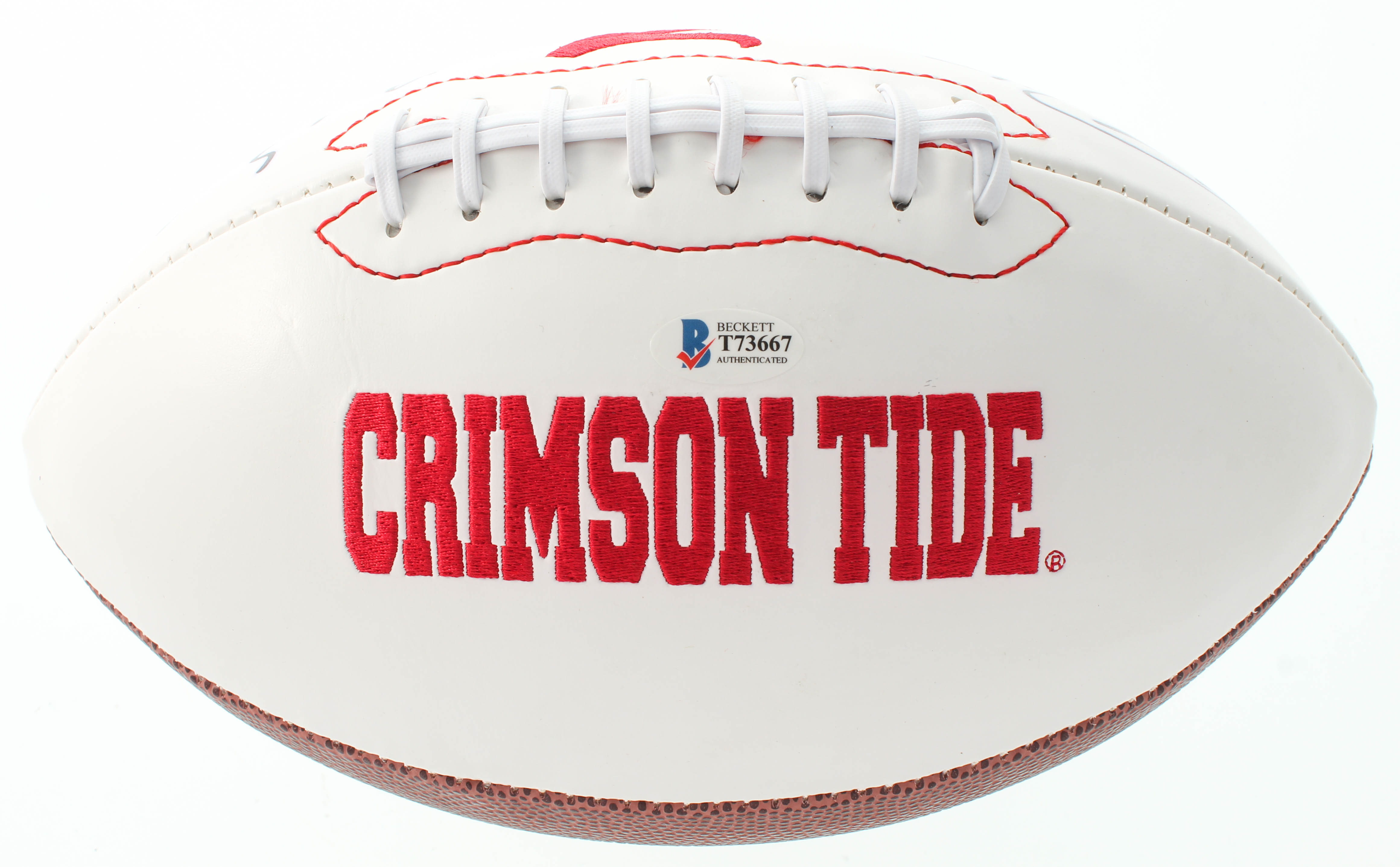 Marcell Dareus Signed Alabama Crimson Tide Logo Football Inscribed "BCS MVP" (Beckett COA) at PristineAuction.com Marcell Dareus Signed Alabama Crimson Tide Logo Football Inscribed "BCS MVP" (Beckett COA) at PristineAuction.com