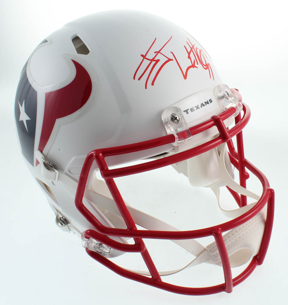 JJ Watt Signed Texans Full-Size Authentic On-Field Flat White Speed Helmet (JSA COA & Watt Hologram) at PristineAuction.com JJ Watt Signed Texans Full-Size Authentic On-Field Flat White Speed Helmet (JSA COA & Watt Hologram) at PristineAuction.com