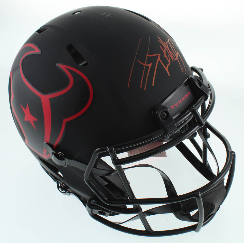 JJ Watt Signed Texans Full-Size Authentic On-Field Eclipse Alternate Speed Helmet (JSA COA & Watt Hologram) at PristineAuction.com JJ Watt Signed Texans Full-Size Authentic On-Field Eclipse Alternate Speed Helmet (JSA COA & Watt Hologram) at PristineAuction.com