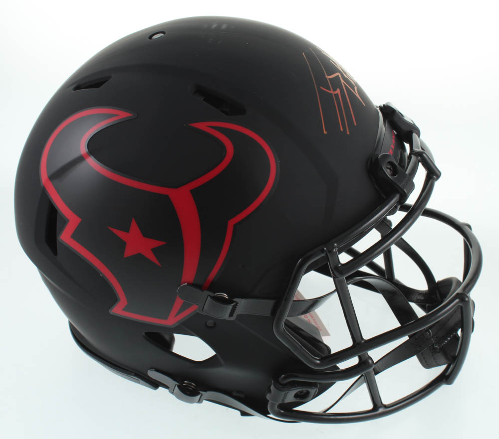 JJ Watt Signed Texans Full-Size Authentic On-Field Eclipse Alternate Speed Helmet (JSA COA & Watt Hologram) at PristineAuction.com JJ Watt Signed Texans Full-Size Authentic On-Field Eclipse Alternate Speed Helmet (JSA COA & Watt Hologram) at PristineAuction.com