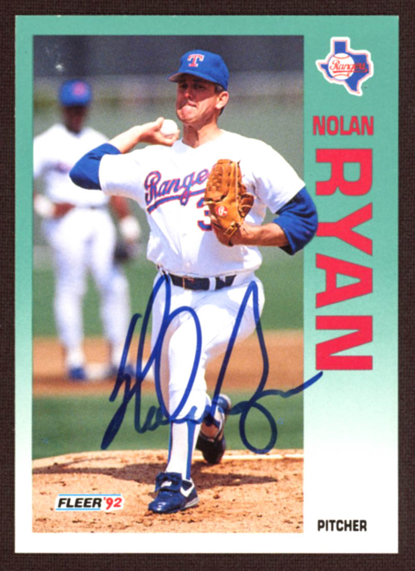 Nolan Ryan Signed 1992 Fleer #320 (JSA COA) at PristineAuction.com Nolan Ryan Signed 1992 Fleer #320 (JSA COA) at PristineAuction.com