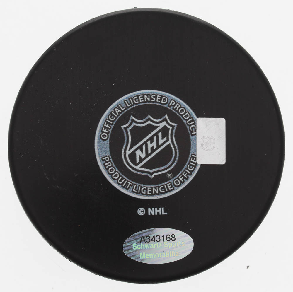 Gerry Cheevers Signed Bruins Logo Puck Inscribed "The Mask" (Schwartz COA) at PristineAuction.com Gerry Cheevers Signed Bruins Logo Puck Inscribed "The Mask" (Schwartz COA) at PristineAuction.com