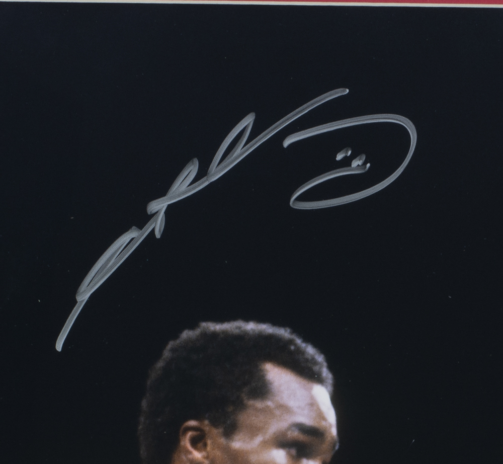 Thomas "Hitman" Hearns & Sugar Ray Leonard Signed 22x27 Custom Framed Photo Display (PSA COA) at PristineAuction.com Thomas "Hitman" Hearns & Sugar Ray Leonard Signed 22x27 Custom Framed Photo Display (PSA COA) at PristineAuction.com