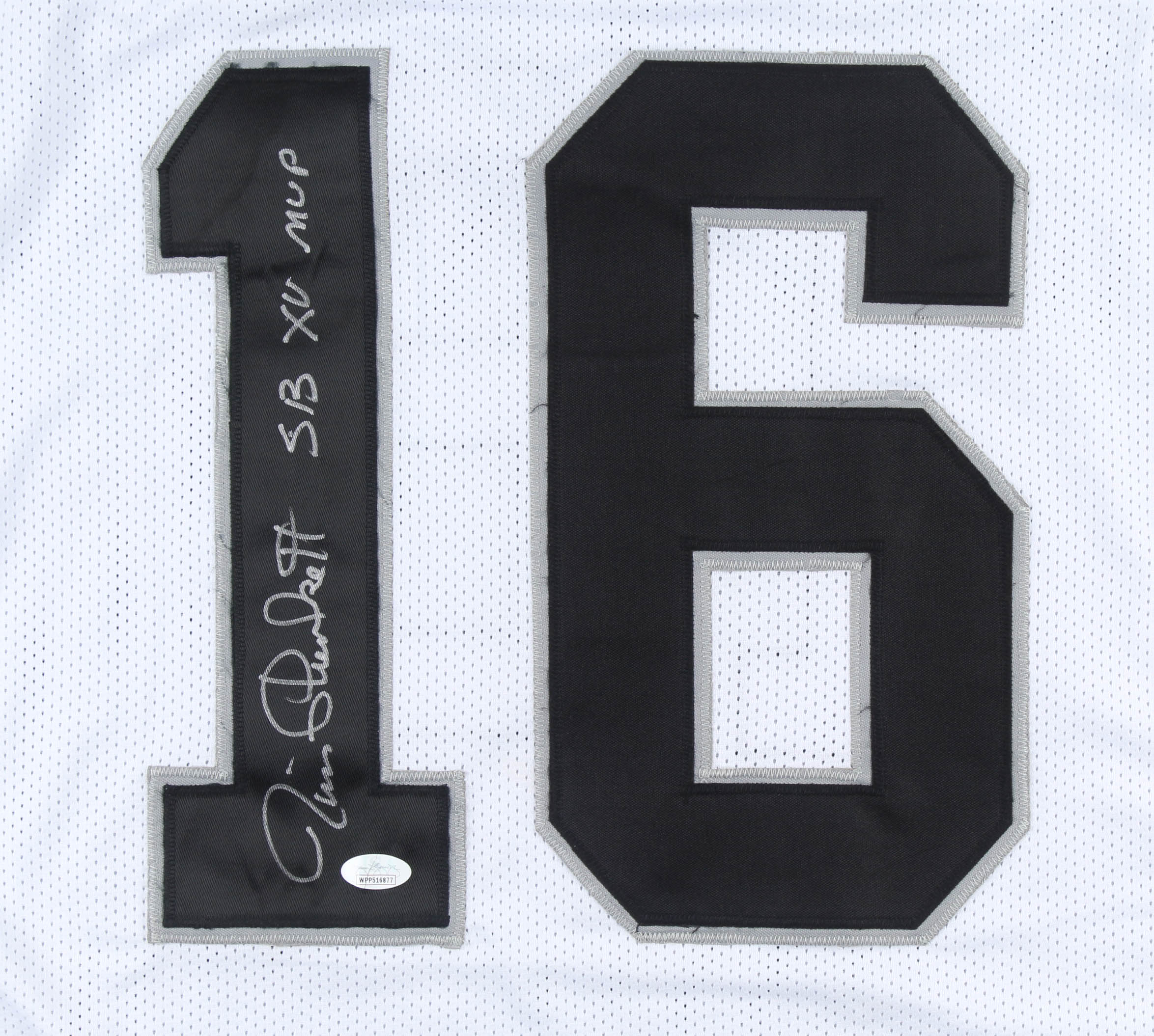 Jim Plunkett Signed Jersey Inscribed "SB XV MVP" (JSA COA) at PristineAuction.com Jim Plunkett Signed Jersey Inscribed "SB XV MVP" (JSA COA) at PristineAuction.com