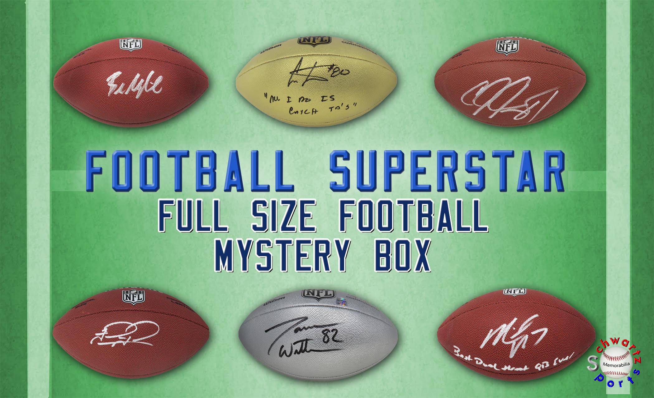 Schwartz Sports Football Superstar Signed Full-Size Football - Series 20 (Limited to 100) at PristineAuction.com Schwartz Sports Football Superstar Signed Full-Size Football - Series 20 (Limited to 100) at PristineAuction.com