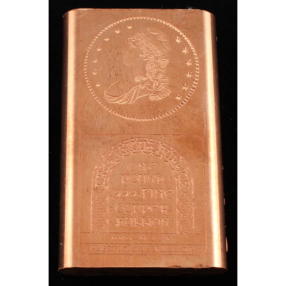 Unique Metals 1 Pound .999 Fine Pure Copper Bullion Bar By