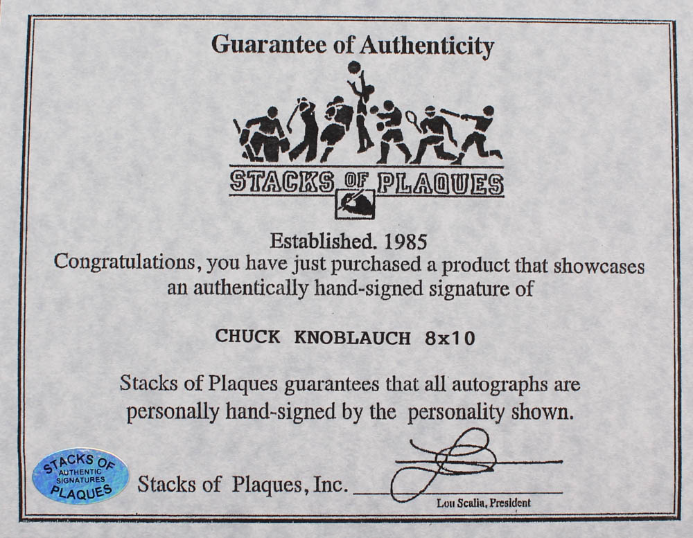 Lot of (2) Chuck Knoblauch Signed Items with Yankees 8x10 Photo & OML Baseball Inscribed "4x WS Champ" & "91 ROY" (PSA COA & Stacks of Plaques COA) at PristineAuction.com Lot of (2) Chuck Knoblauch Signed Items with Yankees 8x10 Photo & OML Baseball Inscribed "4x WS Champ" & "91 ROY" (PSA COA & Stacks of Plaques COA) at PristineAuction.com