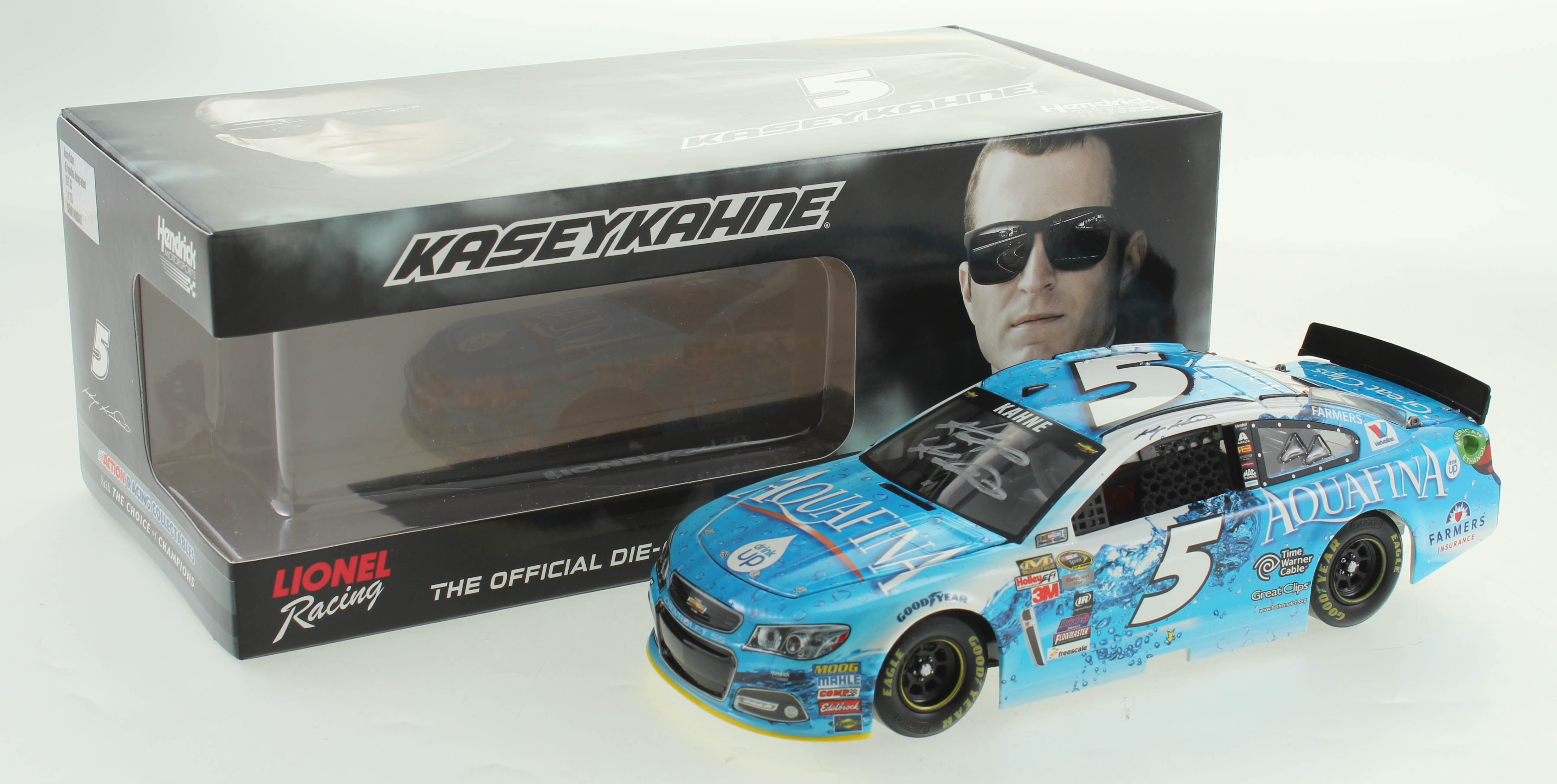 Kasey Kahne LE Signed #5 Aquafina 2015 Chevy SS 1:24 Scale Die Cast Car (RCCA COA) at PristineAuction.com Kasey Kahne LE Signed #5 Aquafina 2015 Chevy SS 1:24 Scale Die Cast Car (RCCA COA) at PristineAuction.com