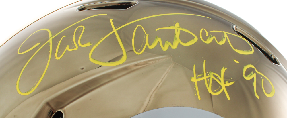Jack Lambert Signed Steelers Full-Size Chrome Speed Helmet Inscribed "HOF '90" (Beckett COA) at PristineAuction.com Jack Lambert Signed Steelers Full-Size Chrome Speed Helmet Inscribed "HOF '90" (Beckett COA) at PristineAuction.com