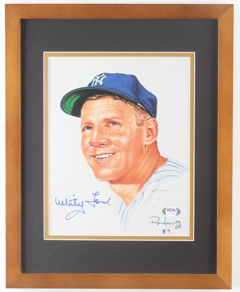 Whitey Ford Signed Yankees 12x15 Custom Framed Limited Edition Ron Lewis Art Lithograph Display (PSA COA) at PristineAuction.com Whitey Ford Signed Yankees 12x15 Custom Framed Limited Edition Ron Lewis Art Lithograph Display (PSA COA) at PristineAuction.com