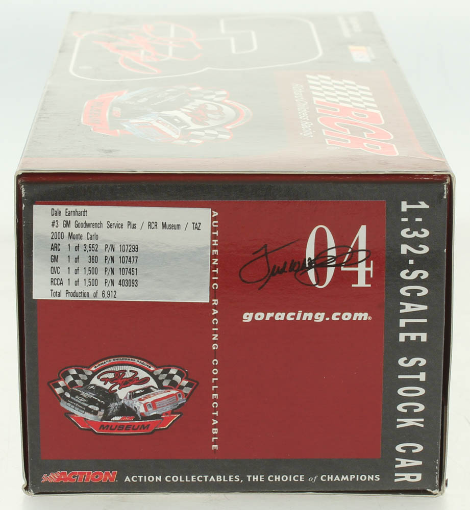 Dale Earnhardt Sr. LE #3 GM Goodwrench / RCR Museum / TAZ 2000 Monte Carlo 1:32 Scale Die Cast Car at PristineAuction.com Dale Earnhardt Sr. LE #3 GM Goodwrench / RCR Museum / TAZ 2000 Monte Carlo 1:32 Scale Die Cast Car at PristineAuction.com