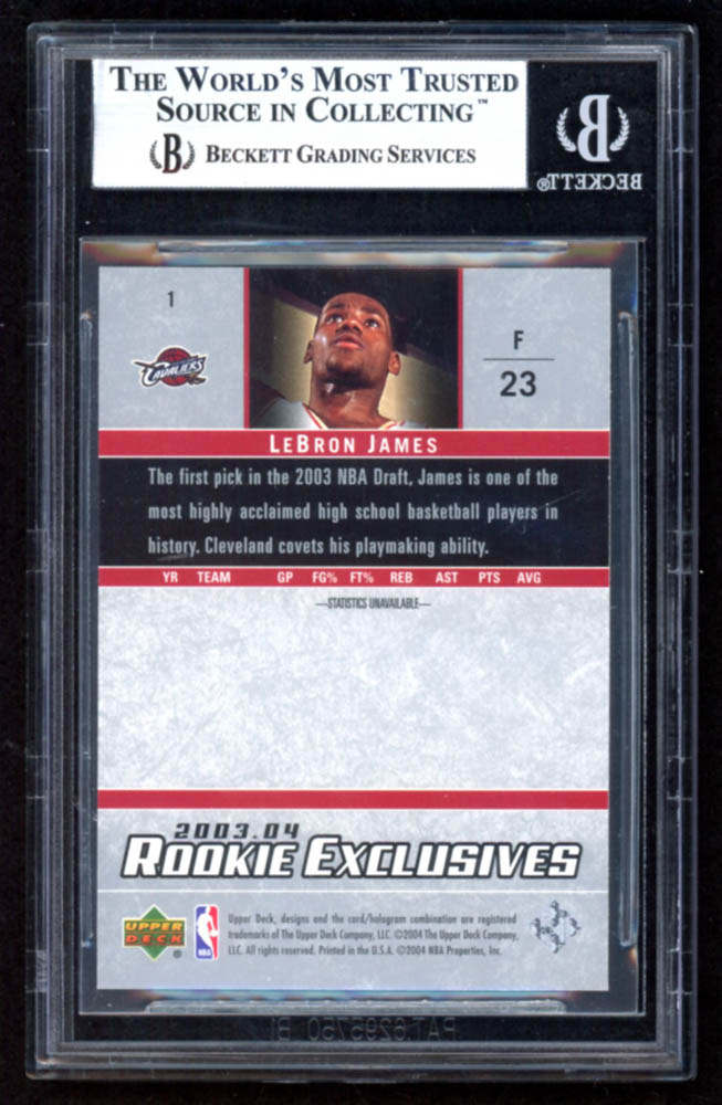 upper deck rookie exclusives lebron james