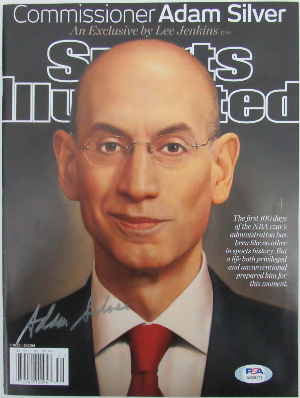 Adam Silver Signed 2014 Sports Illustrated Magazine (PSA COA) at PristineAuction.com Adam Silver Signed 2014 Sports Illustrated Magazine (PSA COA) at PristineAuction.com