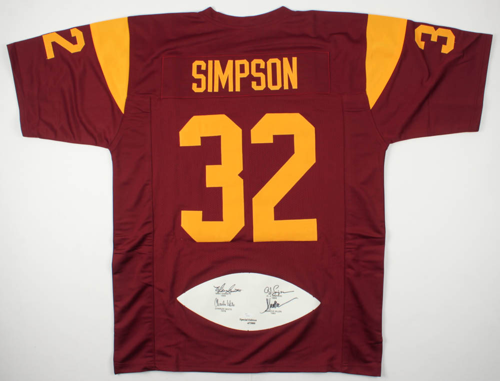 Heisman Trophy Winners LE Jersey with Football Panel Signed by (4) with