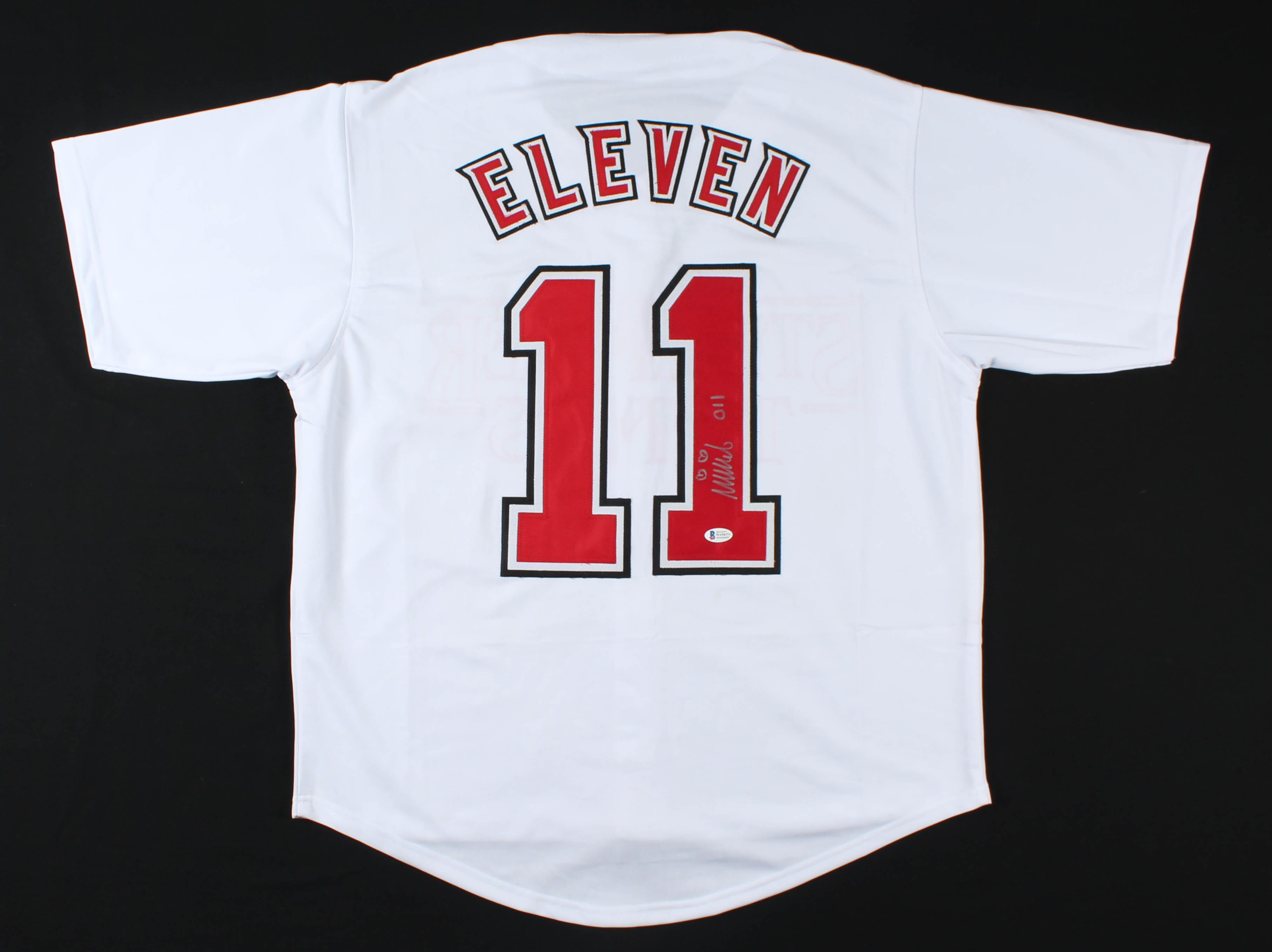 Millie Bobby Brown Signed Jersey Inscribed "011" (Beckett COA) at PristineAuction.com Millie Bobby Brown Signed Jersey Inscribed "011" (Beckett COA) at PristineAuction.com