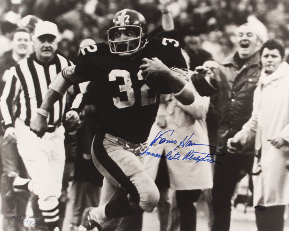 Franco Harris Signed LE Steelers 16x20 Photo Inscribed "Immaculate Reception" (Steiner COA) at PristineAuction.com Franco Harris Signed LE Steelers 16x20 Photo Inscribed "Immaculate Reception" (Steiner COA) at PristineAuction.com