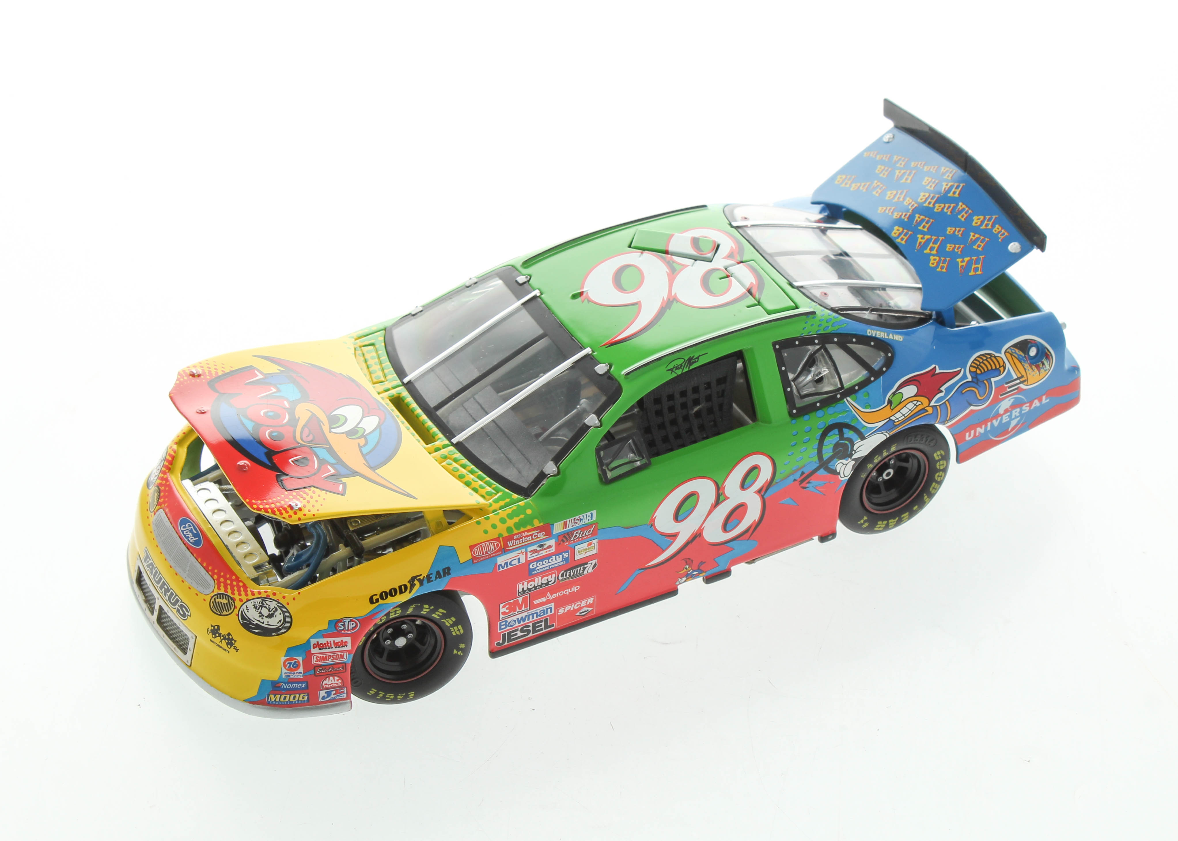Rick Mast LE #98 Woody Woodpecker / 1999 Taurus 1:24 Scale Die-Cast Car at PristineAuction.com Rick Mast LE #98 Woody Woodpecker / 1999 Taurus 1:24 Scale Die-Cast Car at PristineAuction.com