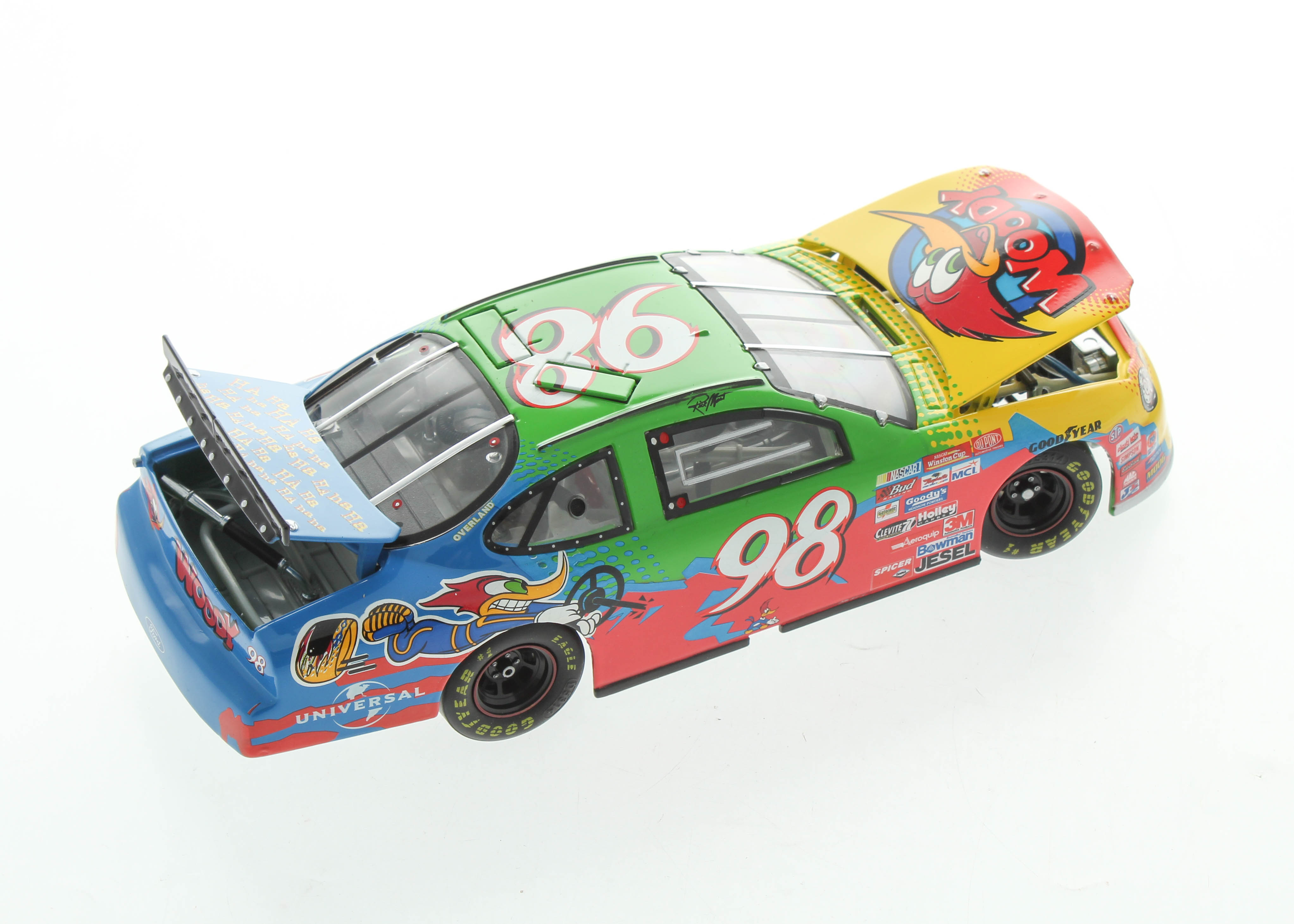 Rick Mast LE #98 Woody Woodpecker / 1999 Taurus 1:24 Scale Die-Cast Car at PristineAuction.com Rick Mast LE #98 Woody Woodpecker / 1999 Taurus 1:24 Scale Die-Cast Car at PristineAuction.com