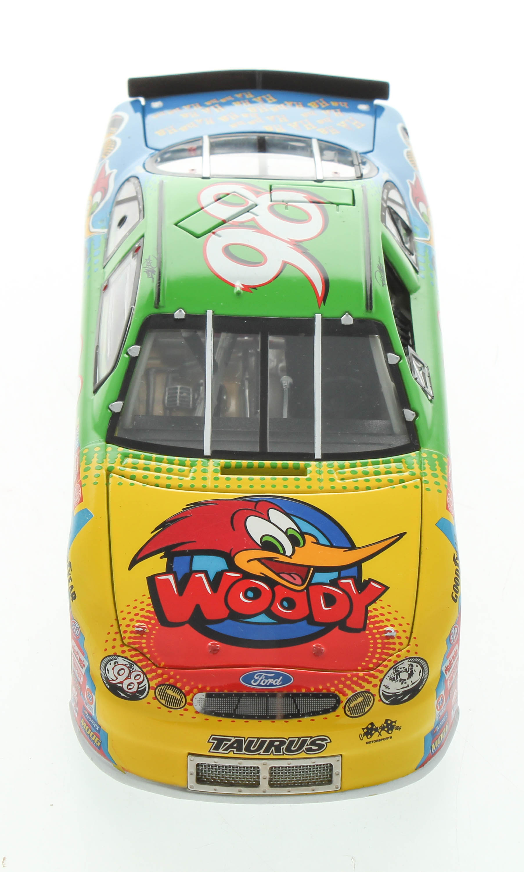 Rick Mast LE #98 Woody Woodpecker / 1999 Taurus 1:24 Scale Die-Cast Car at PristineAuction.com Rick Mast LE #98 Woody Woodpecker / 1999 Taurus 1:24 Scale Die-Cast Car at PristineAuction.com