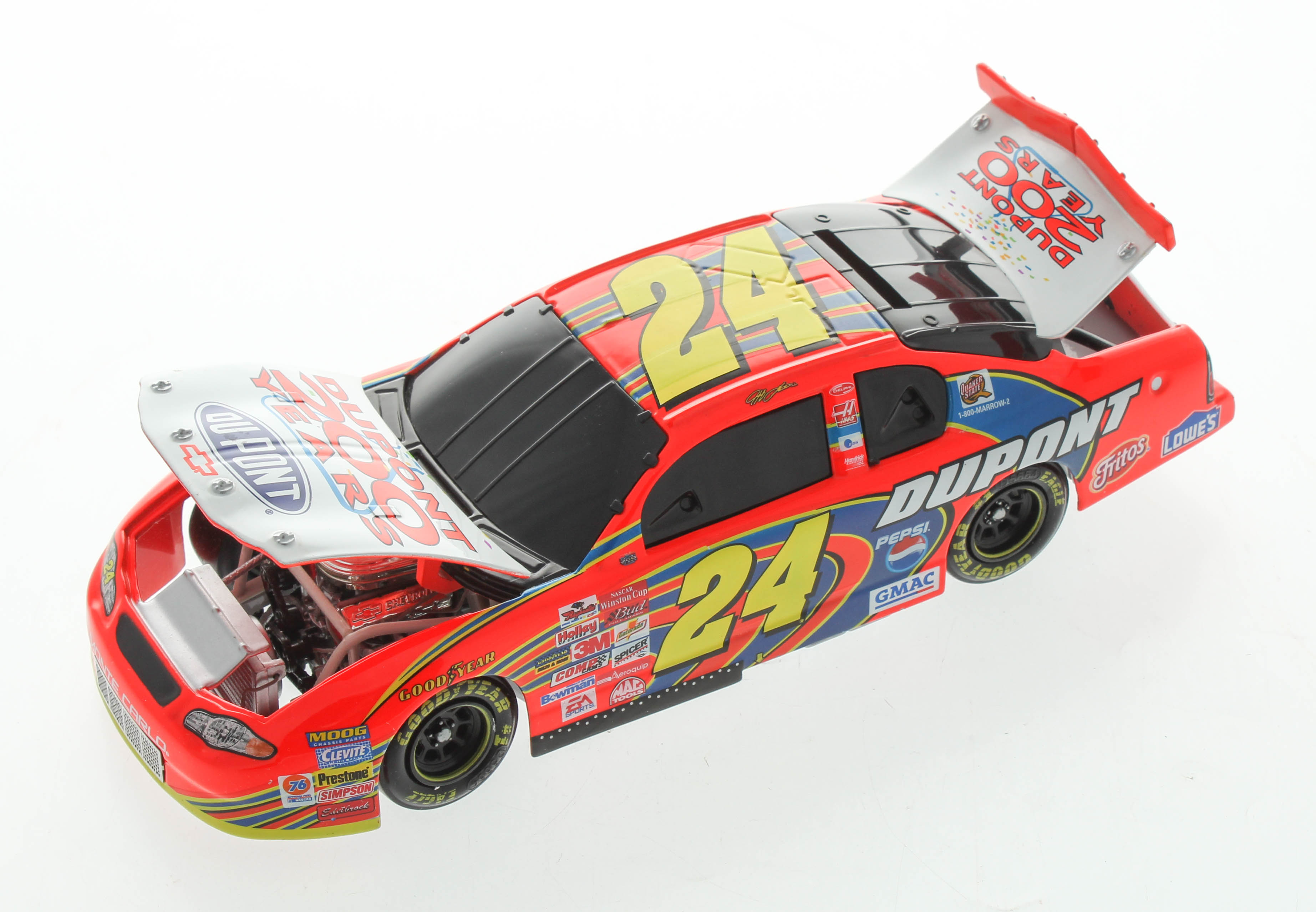 Jeff Gordon LE #24 DuPont / 200th Anniversary Celebration / 2002 Monte Carlo 1:24 Scale Stock Car Coin Bank at PristineAuction.com Jeff Gordon LE #24 DuPont / 200th Anniversary Celebration / 2002 Monte Carlo 1:24 Scale Stock Car Coin Bank at PristineAuction.com