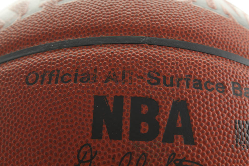 Lot of (2) Kobe Bryant Items With Signed NBA Basketball With Display Case & 1999 Game Worn Warm Ups Piece (Beckett LOA & PSA Hologram) at PristineAuction.com Lot of (2) Kobe Bryant Items With Signed NBA Basketball With Display Case & 1999 Game Worn Warm Ups Piece (Beckett LOA & PSA Hologram) at PristineAuction.com