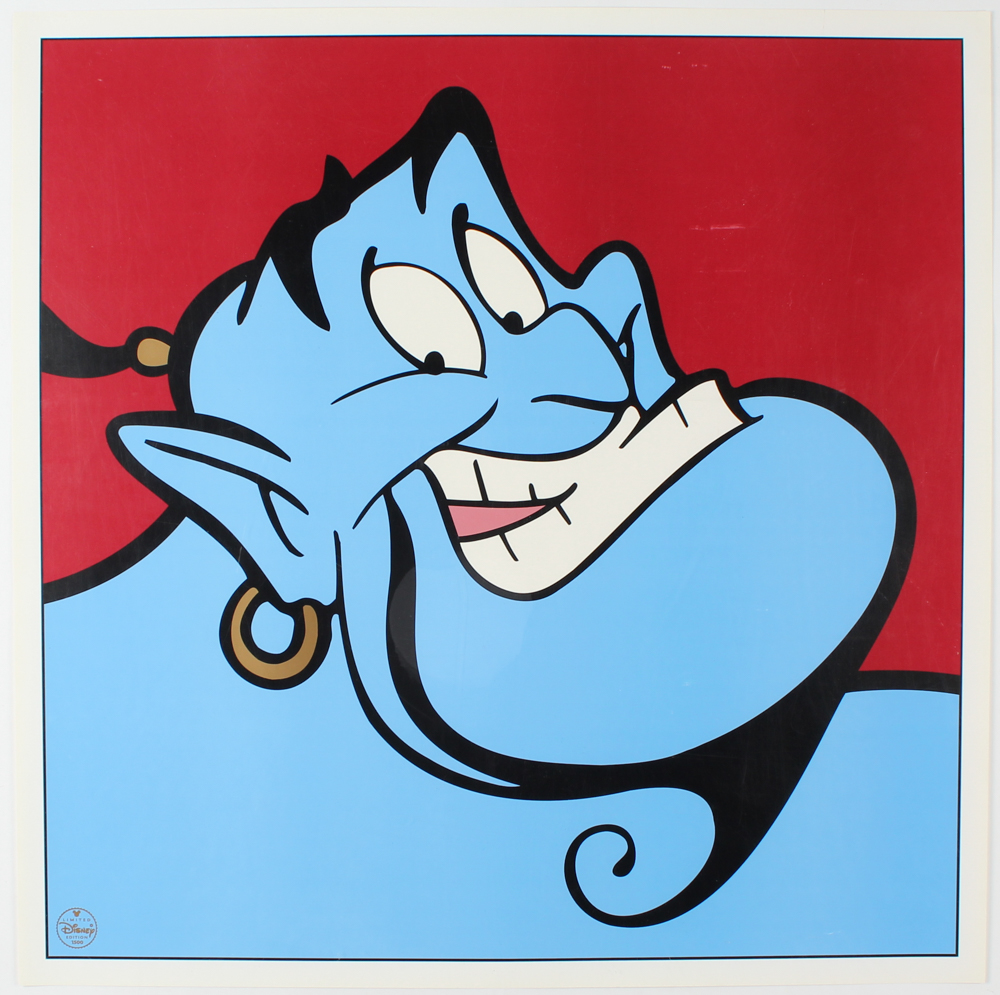 Lot of (3) 1997 Walt Disney LE 23.5x23.5 Lithographs with Winnie The Pooh, Tigger, & Genie at PristineAuction.com Lot of (3) 1997 Walt Disney LE 23.5x23.5 Lithographs with Winnie The Pooh, Tigger, & Genie at PristineAuction.com